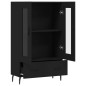 vidaXL Aparador alto madera de ingeniería negro 69,5x31x115 cm vidaXL Aparador alto madera de ingeniería negro 69,5x31x115 cm