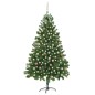 vidaXL Árbol de Navidad preiluminado con luces y bolas verde 210 cm vidaXL Árbol de Navidad preiluminado con luces y bolas verde 210 cm
