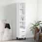 vidaXL Aparador alto madera contrachapada blanco 34,5x34x180 cm vidaXL Aparador alto madera contrachapada blanco 34,5x34x180 cm