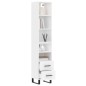 vidaXL Aparador alto madera contrachapada blanco 34,5x34x180 cm vidaXL Aparador alto madera contrachapada blanco 34,5x34x180 cm