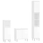 vidaXL Set de muebles baño 3 pzas madera contrachapada blanco brillo vidaXL Set de muebles baño 3 pzas madera contrachapada blanco brillo