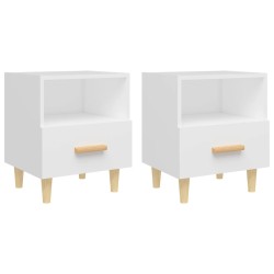vidaXL Mesitas de noche 2 unidades color blanco 40x35x47 cm