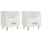 vidaXL Mesitas de noche 2 unidades color blanco 40x35x47 cm vidaXL Mesitas de noche 2 unidades color blanco 40x35x47 cm