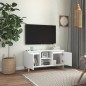 vidaXL Mueble de TV con patas de madera maciza blanco 103,5x35x50 cm vidaXL Mueble de TV con patas de madera maciza blanco 103,5x35x50 cm