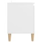 vidaXL Mueble de TV con patas de madera maciza blanco 103,5x35x50 cm vidaXL Mueble de TV con patas de madera maciza blanco 103,5x35x50 cm