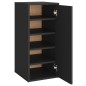 vidaXL Mueble zapatero de madera contrachapada negro 32x35x70 cm