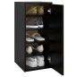 vidaXL Mueble zapatero de madera contrachapada negro 32x35x70 cm