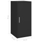 vidaXL Mueble zapatero de madera contrachapada negro 32x35x70 cm