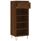 vidaXL Mueble zapatero madera contrachapada roble marrón 40x36x105 cm