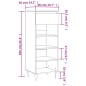 vidaXL Mueble zapatero madera contrachapada roble marrón 40x36x105 cm