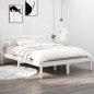 vidaXL Estructura de cama de madera maciza blanca 160x200 cm vidaXL Estructura de cama de madera maciza blanca 160x200 cm