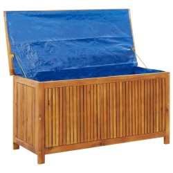vidaXL Caja de almacenaje de jardín madera maciza acacia 113x50x58 cm