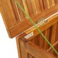 vidaXL Caja de almacenaje de jardín madera maciza acacia 113x50x58 cm
