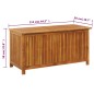 vidaXL Caja de almacenaje de jardín madera maciza acacia 113x50x58 cm