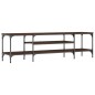 vidaXL Mueble TV hierro madera contrachapada roble marrón 161x35x45 cm