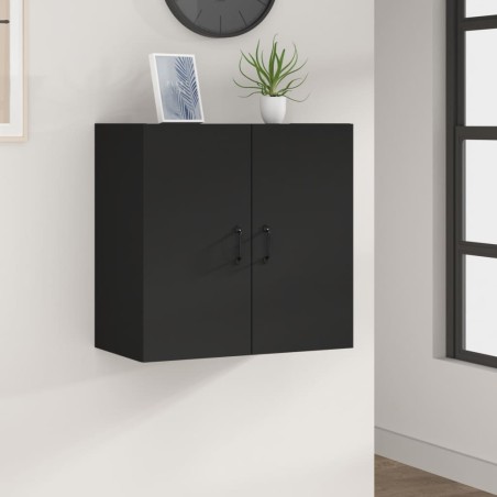 vidaXL Armario de pared madera contrachapada negro 60x31x60 cm