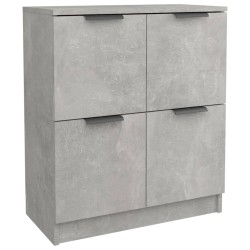 vidaXL Aparador de madera contrachapada gris hormigón 60x30x70 cm