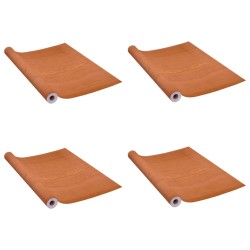 vidaXL Láminas autoadhesivas puertas 4 uds PVC roble claro 210x90 cm 