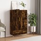vidaXL Aparador alto madera de ingeniería roble ahumado 69,5x31x115 cm