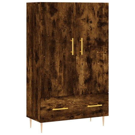 vidaXL Aparador alto madera de ingeniería roble ahumado 69,5x31x115 cm