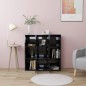 vidaXL Estantería madera contrachapada negro brillante 90x30x90 cm vidaXL Estantería madera contrachapada negro brillante 90x30x90 cm
