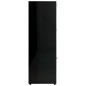 vidaXL Estantería madera contrachapada negro brillante 90x30x90 cm vidaXL Estantería madera contrachapada negro brillante 90x30x90 cm