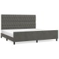 vidaXL Estructura cama con cabecero terciopelo gris oscuro 200x200 cm vidaXL Estructura cama con cabecero terciopelo gris oscuro 200x200 cm