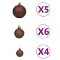 vidaXL Árbol de Navidad artificial con luces y bolas 380 ramas 150 cm vidaXL Árbol de Navidad artificial con luces y bolas 380 ramas 150 cm
