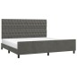 vidaXL Estructura cama con cabecero terciopelo gris oscuro 200x200 cm vidaXL Estructura cama con cabecero terciopelo gris oscuro 200x200 cm