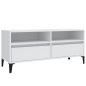 vidaXL Mueble para TV madera contrachapada blanco 100x34,5x44,5 cm