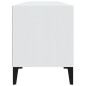 vidaXL Mueble para TV madera contrachapada blanco 100x34,5x44,5 cm