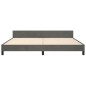 vidaXL Estructura cama con cabecero terciopelo gris oscuro 200x200 cm vidaXL Estructura cama con cabecero terciopelo gris oscuro 200x200 cm