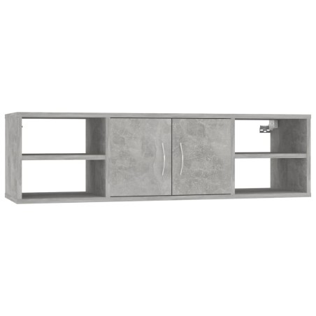 vidaXL Estantería pared madera contrachapada gris hormigón 102x30x29cm