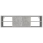 vidaXL Estantería pared madera contrachapada gris hormigón 102x30x29cm vidaXL Estantería pared madera contrachapada gris hormigón 102x30x29cm