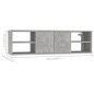 vidaXL Estantería pared madera contrachapada gris hormigón 102x30x29cm vidaXL Estantería pared madera contrachapada gris hormigón 102x30x29cm