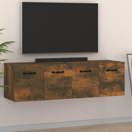 vidaXL Armarios pared 2 uds contrachapada roble ahumado 80x35x36,5 cm