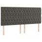 vidaXL Estructura cama con cabecero terciopelo gris oscuro 200x200 cm vidaXL Estructura cama con cabecero terciopelo gris oscuro 200x200 cm