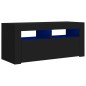 vidaXL Mueble de TV con luces LED negro 90x35x40 cm