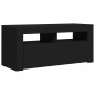 vidaXL Mueble de TV con luces LED negro 90x35x40 cm