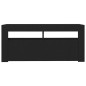 vidaXL Mueble de TV con luces LED negro 90x35x40 cm