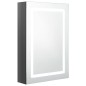 vidaXL Armario de baño con espejo LED gris brillante 50x13x70 cm vidaXL Armario de baño con espejo LED gris brillante 50x13x70 cm