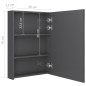 vidaXL Armario de baño con espejo LED gris brillante 50x13x70 cm vidaXL Armario de baño con espejo LED gris brillante 50x13x70 cm