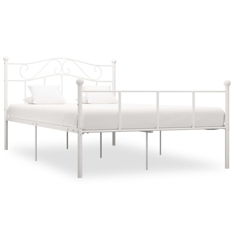 vidaXL Estructura de cama de metal blanco 120x200 cm