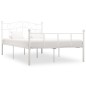 vidaXL Estructura de cama de metal blanco 120x200 cm
