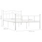 vidaXL Estructura de cama de metal blanco 120x200 cm