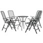 vidaXL Set de comedor de jardín 3 pzas malla metal expandido antracita vidaXL Set de comedor de jardín 3 pzas malla metal expandido antracita