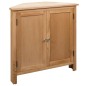 vidaXL Armario de esquina de madera maciza de roble 80x33,5x78 cm