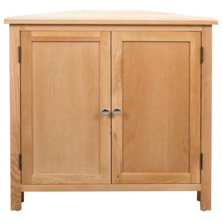 vidaXL Armario de esquina de madera maciza de roble 80x33,5x78 cm