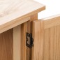 vidaXL Armario de esquina de madera maciza de roble 80x33,5x78 cm