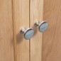 vidaXL Armario de esquina de madera maciza de roble 80x33,5x78 cm